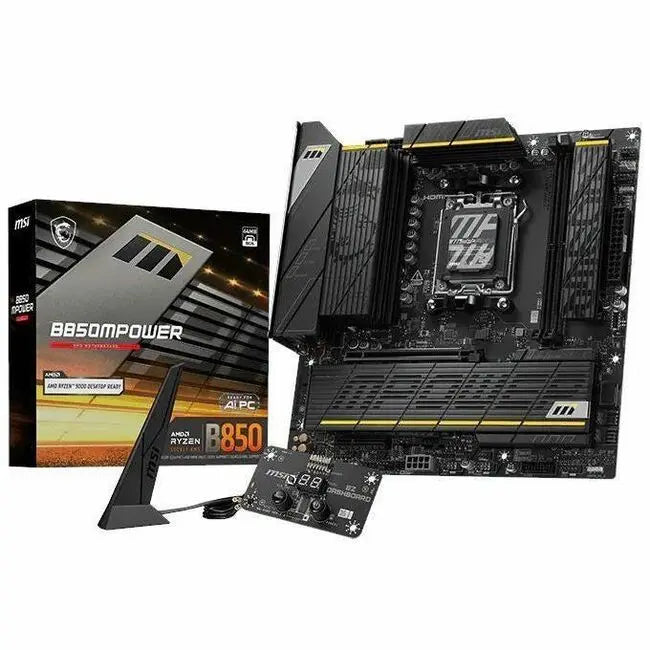 MSI B850MPOWER Gaming Desktop Motherboard - AMD B850 Chipset, Socket AM5, Micro ATX