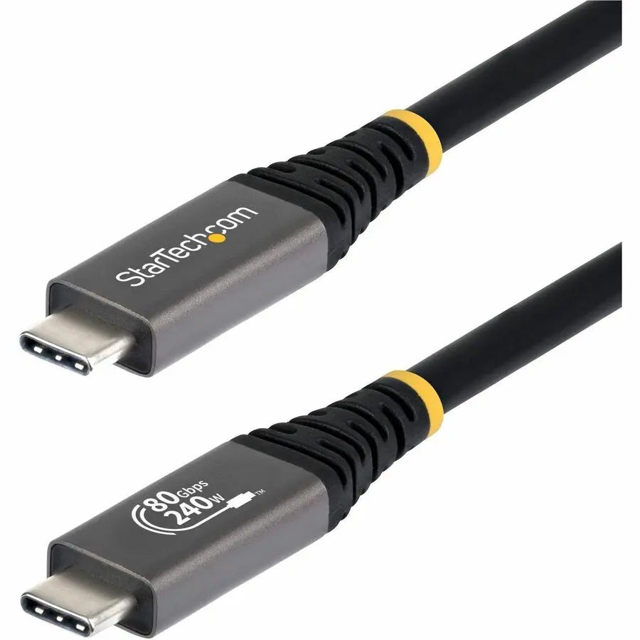 StarTech.com USB4 Cable - 80Gbps, 3ft (91cm), USB-IF Certified, 240W Power Delivery, 8K/4K Video, Thunderbolt 4 Compatible