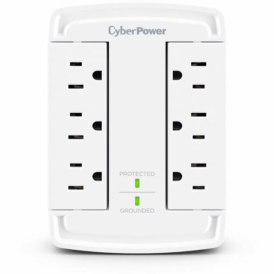 CyberPower CSB6WS Essential 6-Outlet Surge Protector with 1800 Joules of Protection