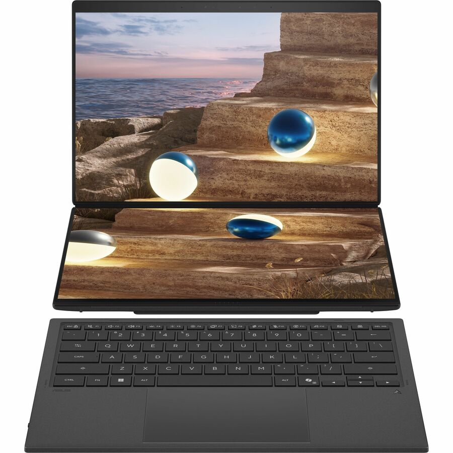 Asus ZenBook Duo UX8407AA-DS99T 14-Inch Touchscreen 2-in-1 Notebook with Intel Core Ultra 9, 32GB RAM, and 1TB SSD in Moher Gray