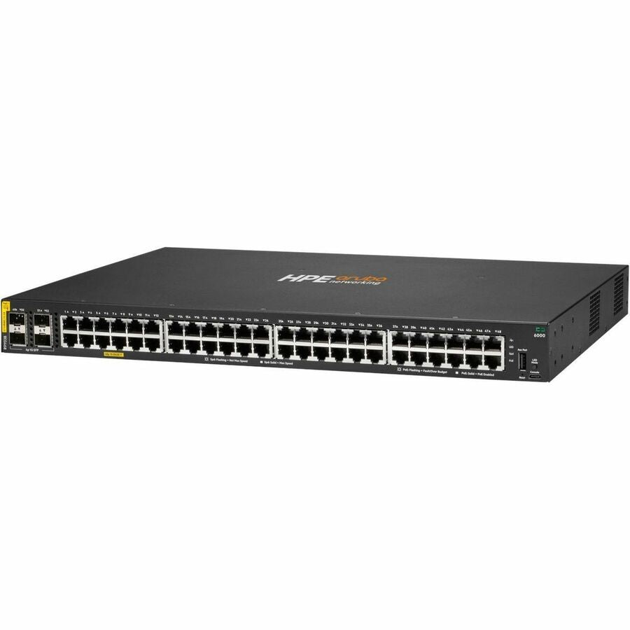 Aruba CX 6000 48-Port Gigabit Class 4 PoE Switch with 4 SFP Uplinks, 740W - R9Y03B#ABA