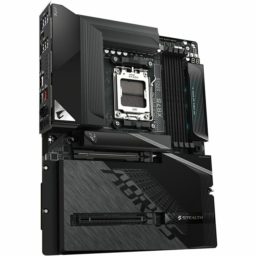 Aorus STEALTH X870 Gaming Desktop Motherboard - AMD X870 Chipset, Socket AM5, ATX Form Factor