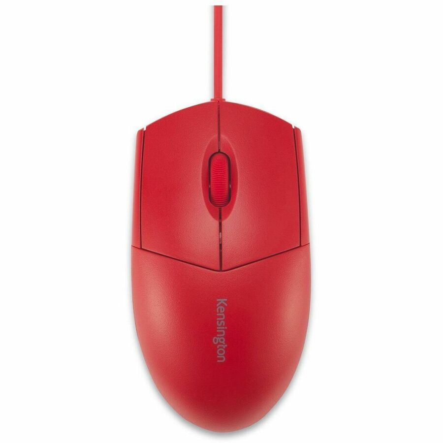 Kensington Pro Fit Wired Washable Mouse - Red | Water-Resistant Computer Mouse with 1600 DPI Optical Sensor
