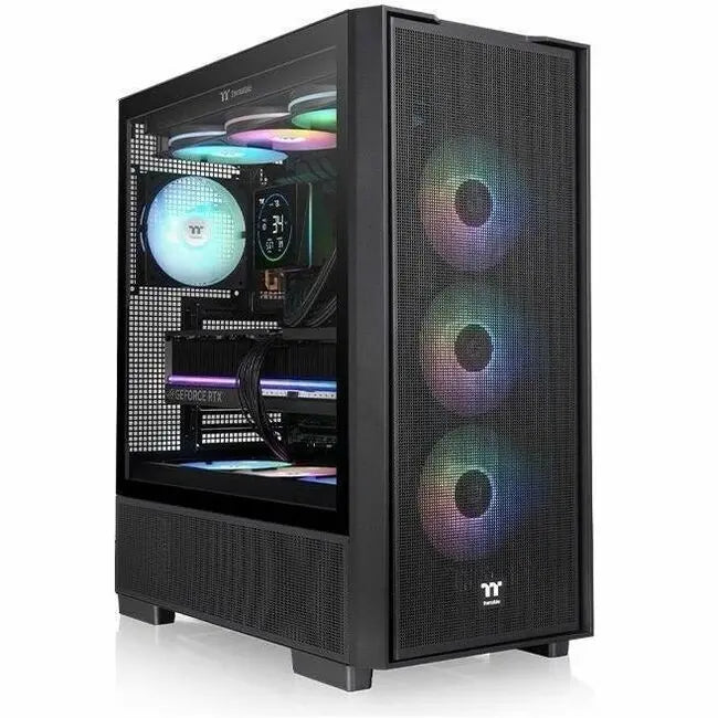 Thermaltake S380 TG ARGB Mid Tower Computer Case with Tempered Glass and ARGB Fans