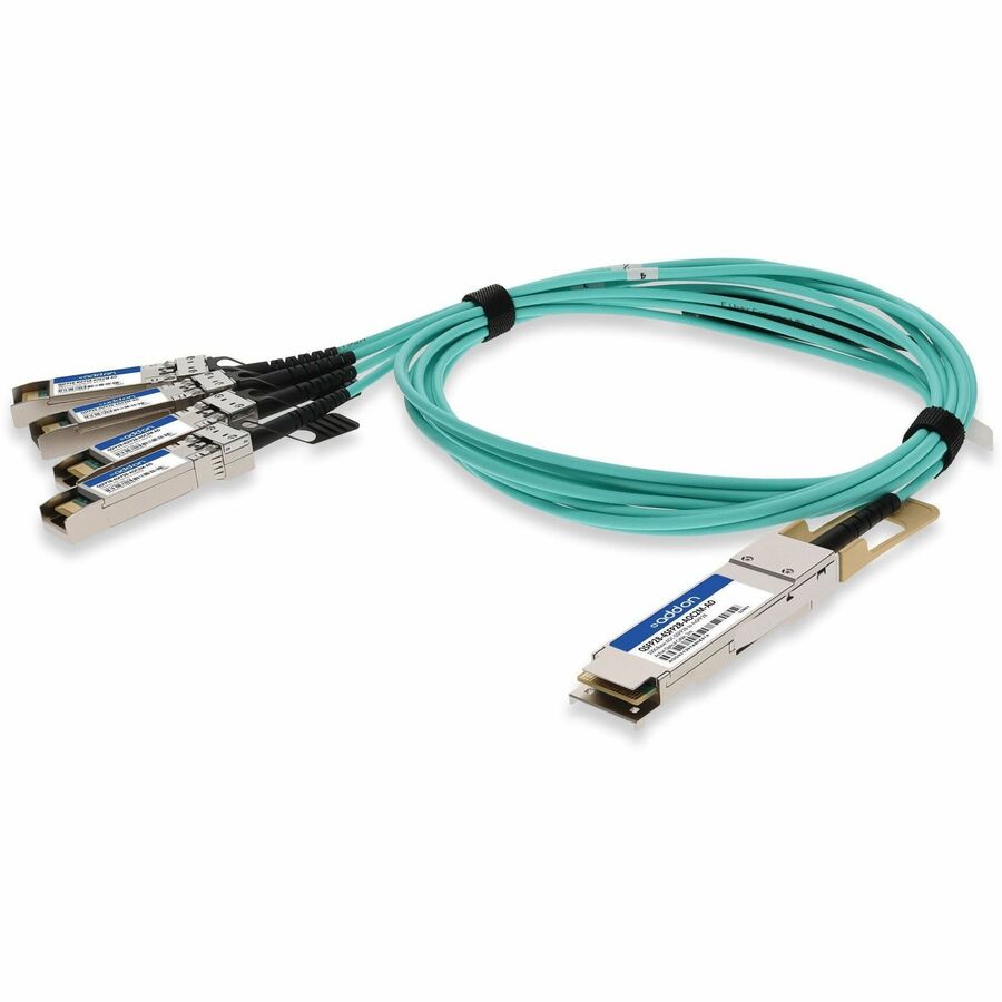 AddOn MSA and TAA 100GBase-AOC QSFP28 to 4xSFP28 Active Optical Cable (850nm, MMF, 2m)