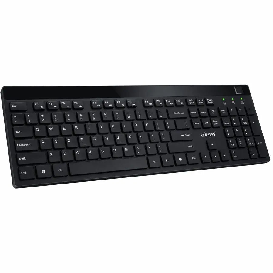 Adesso WKB-1400FB Wireless Keyboard with Low Profile Keys and Fingerprint Reader