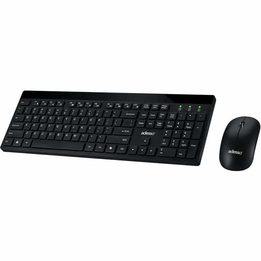 Adesso WKB-1400CB Wireless Keyboard and Mouse Combo with Quiet Switches and AI Hotkey