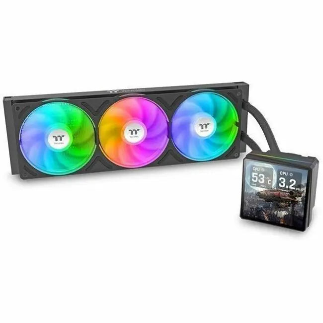 Thermaltake TH360 V3 Ultra ARGB Sync Cooling Fan/Radiator/Water Block/Pump - Customizable LCD Display with AI Forge and Dynamic Backgrounds