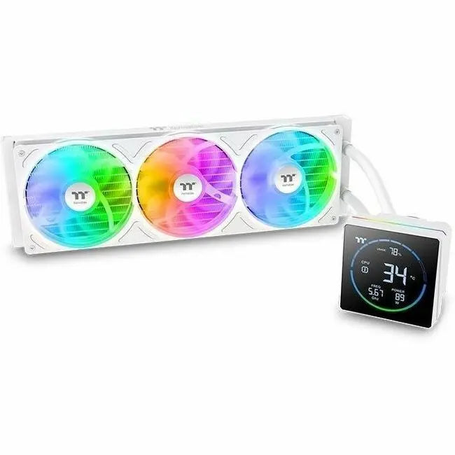 Thermaltake TH360-S V3 ARGB Sync Snow Edition Cooling Fan, Radiator, Water Block & Pump