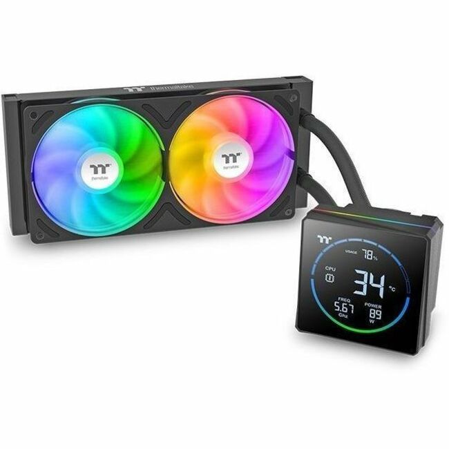 Thermaltake TH240-S V3 ARGB Sync All-in-One Liquid Cooling System with Detachable LCD Display and RGB Lighting
