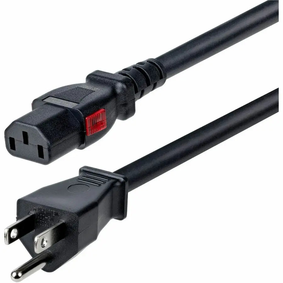 StarTech.com 10ft Heavy Duty Power Cord NEMA 5-15P to Locking C13 for IT Equipment