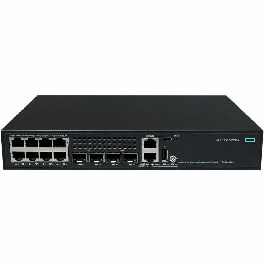 HPE CW 2150 8-Port Layer 3 Switch with PoE+ and SFP+ Uplinks