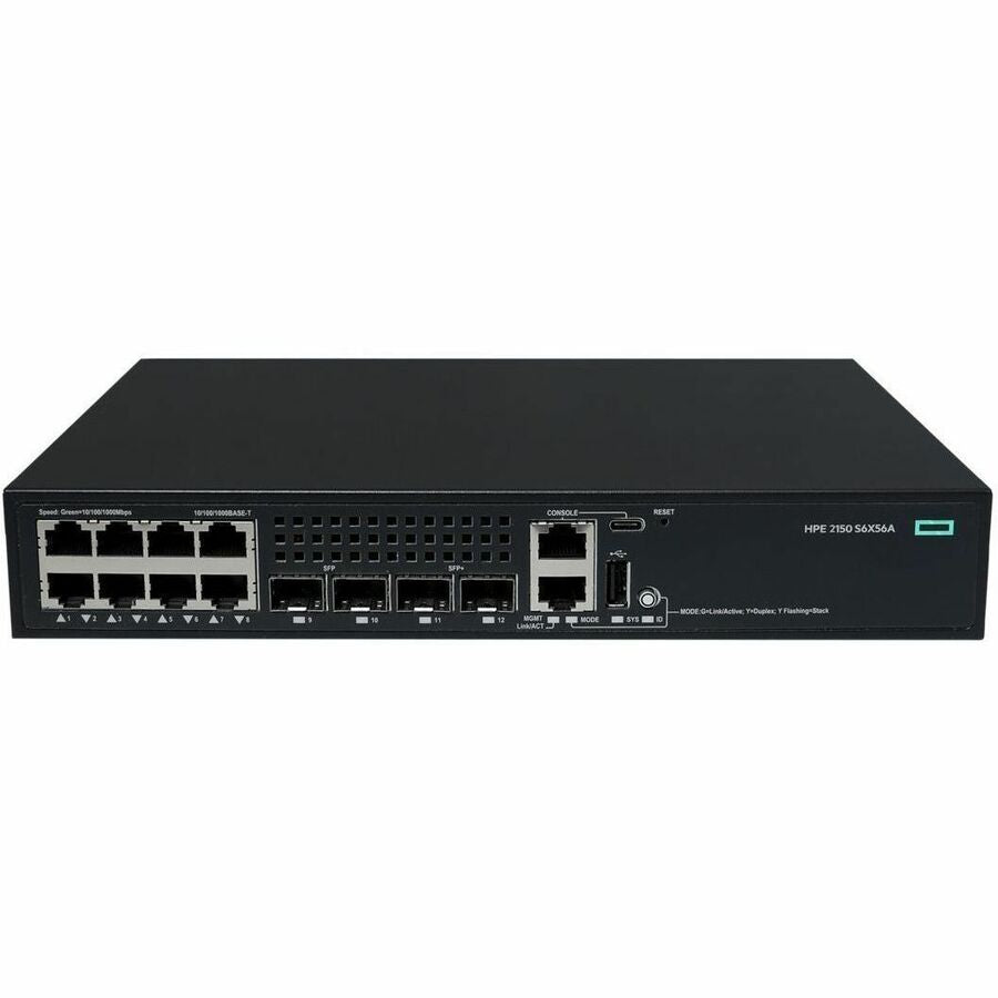 HPE CW 2150 8-Port Layer 3 Managed Ethernet Switch with PoE and SFP+ Uplinks