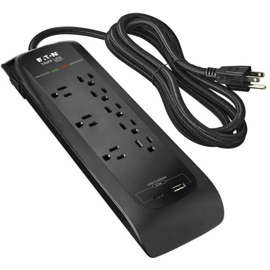 Tripp Lite Protect It! TLP88DBUC 8-Outlet Surge Protector with USB Charging and Lifetime Warranty