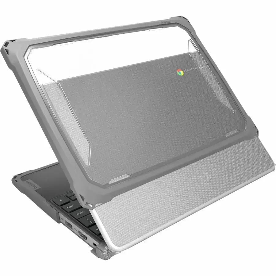 MAXCases Extreme Shell-F3 Slide Chromebook Case for Lenovo 500e G5 - Gray and Clear by MAXCases