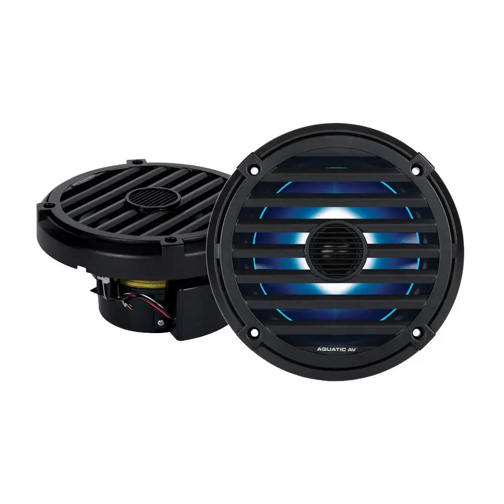 Aquatic AV ELITE 6.5-inch RGB Marine Speakers - Black Pair
