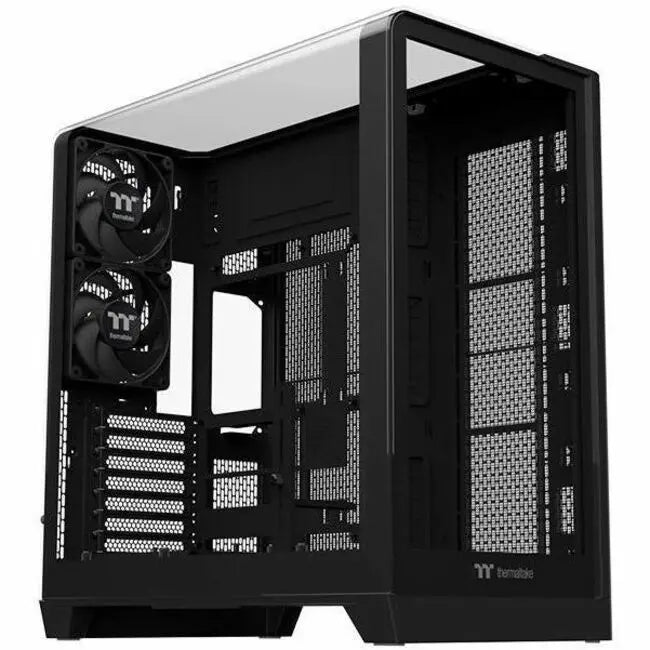 Thermaltake View 390 TG Mid Tower Chassis with Tempered Glass Panel and Customizable LCD Display