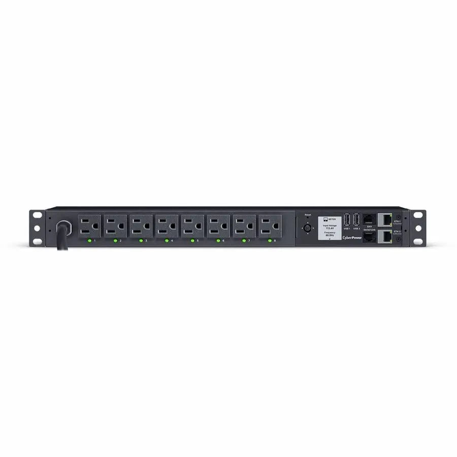 CyberPower PDU41001G Single Phase 8-Outlets 120V 15A Gigabit Switched Power Distribution Unit