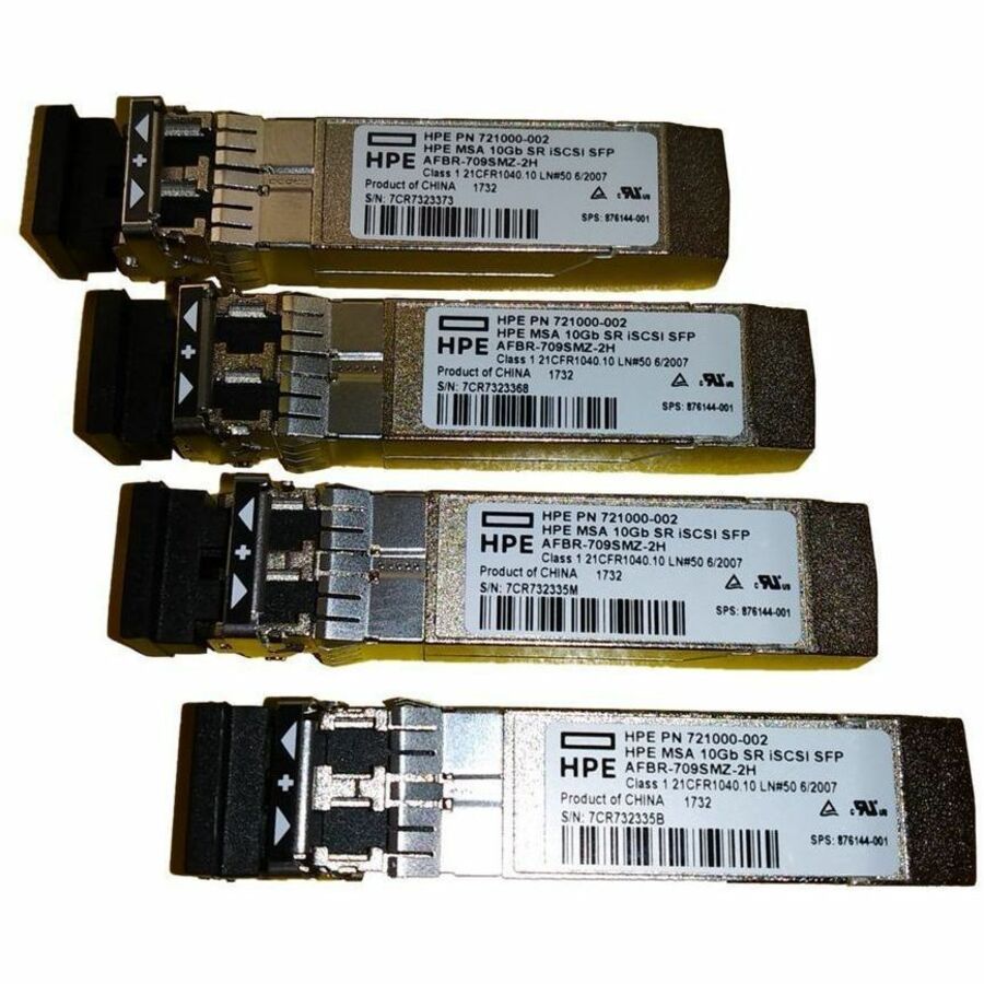 Hewlett Packard Enterprise P88920-B25 MSA 10Gb SFP+ Short Range 4-Pack Transceiver Bundle