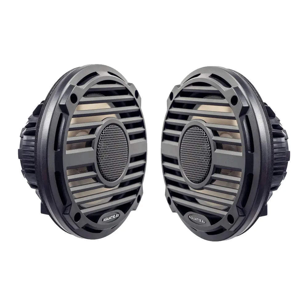 Aquatic AV PRO Classic 6.5-inch RGB Waterproof Marine Speakers - Black