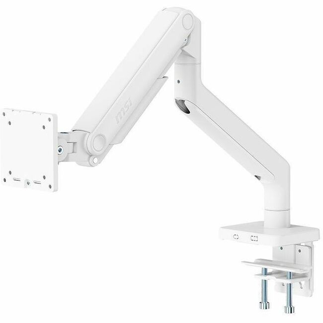 MSI MAGMT201W Monitor Mounting Kit - Adjustable Full-Motion Desk Mount for Up to 49-Inch Screens in Matte White