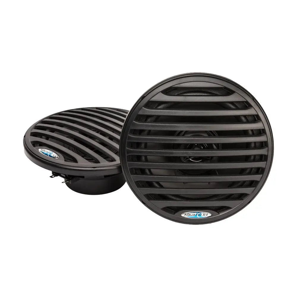 Aquatic AV EC122 6.5-Inch Economy Waterproof Marine Speakers - Black (Pair)