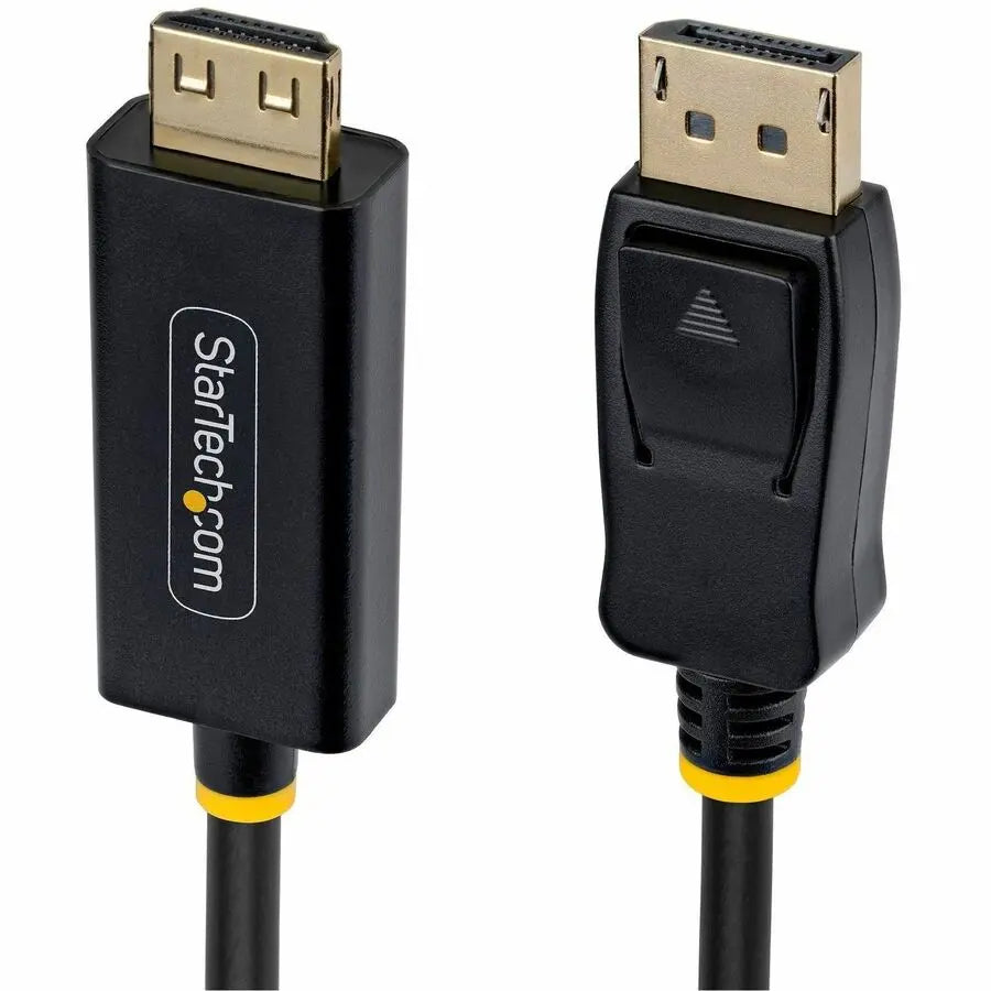 StarTech.com 10ft DisplayPort to HDMI Adapter Cable with Gripping Connector, 4K 60Hz HDR, Uni-directional DP to HDMI Video Converter