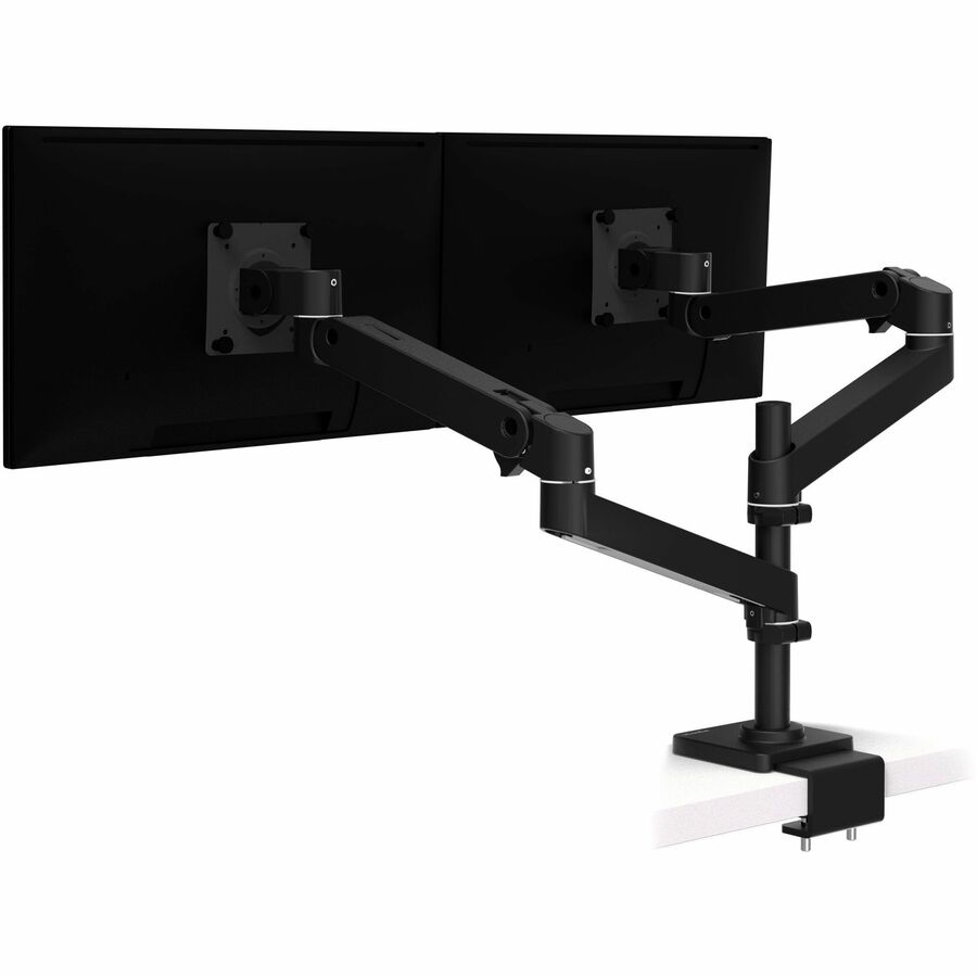 Ergotron LX Pro Dual Stacking Monitor Arm with Low-Profile C-Clamp, Black, 45-714-292
