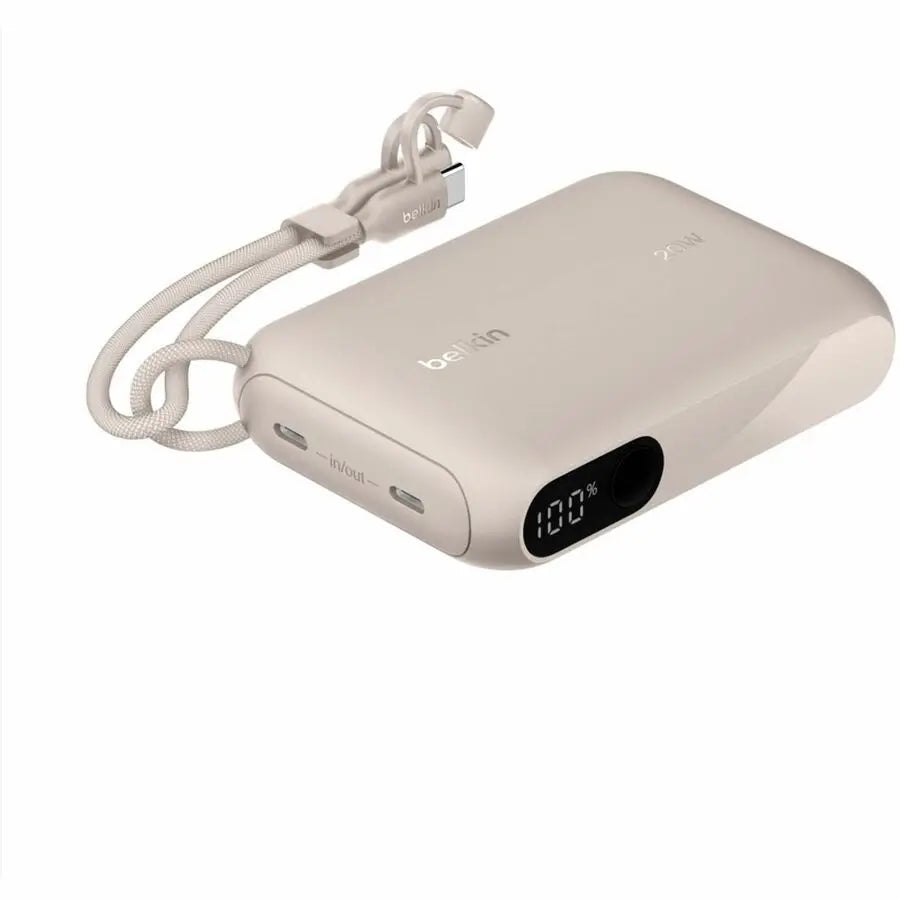 Belkin BoostCharge Power Bank 10K with Display – 20W Portable Charger for Nintendo Switch and Apple Devices