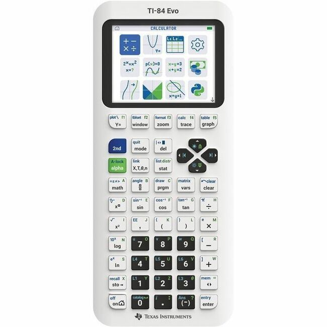 Texas Instruments TI-84 Evo Graphing Calculator - Advanced Math Tools with Faster Performance and Larger Graphing Area