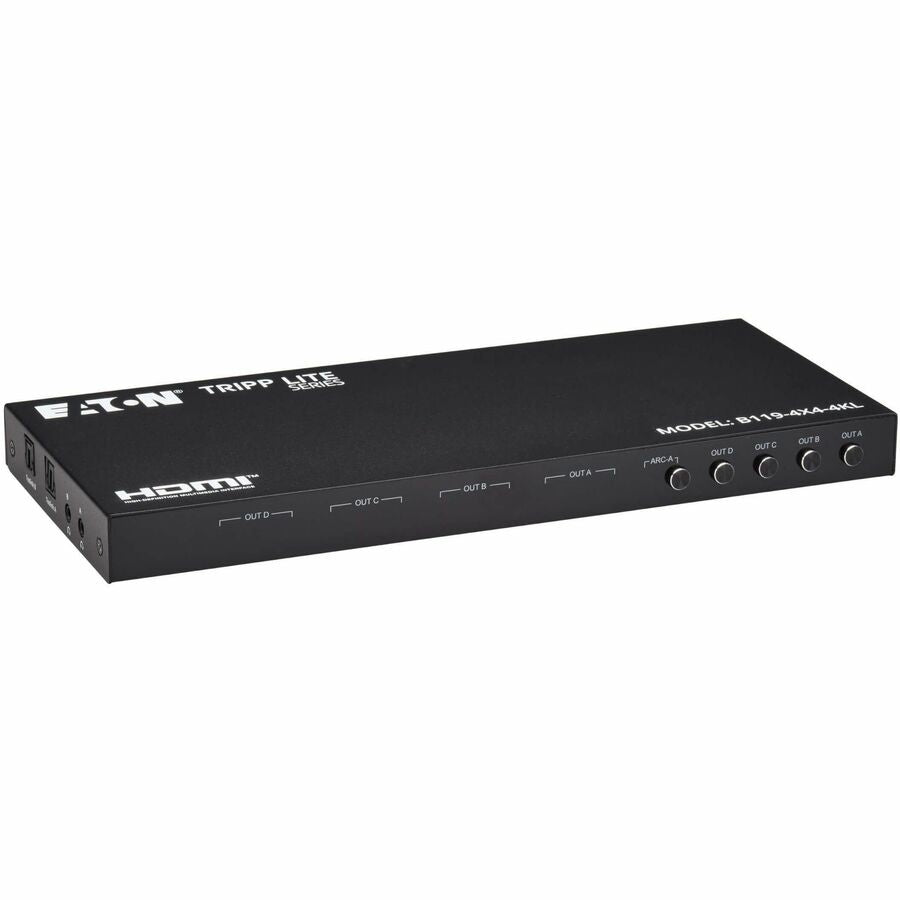 Eaton Tripp Lite Series B119-4X4-4KL 4K 4x4 HDMI Matrix Switcher with HDR and Scaling