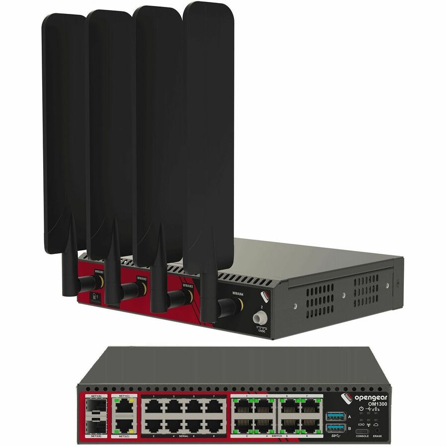 Opengear OM1300 Operations Manager OM1308-8E-C 8-Port Serial Device Server with Ethernet Switch