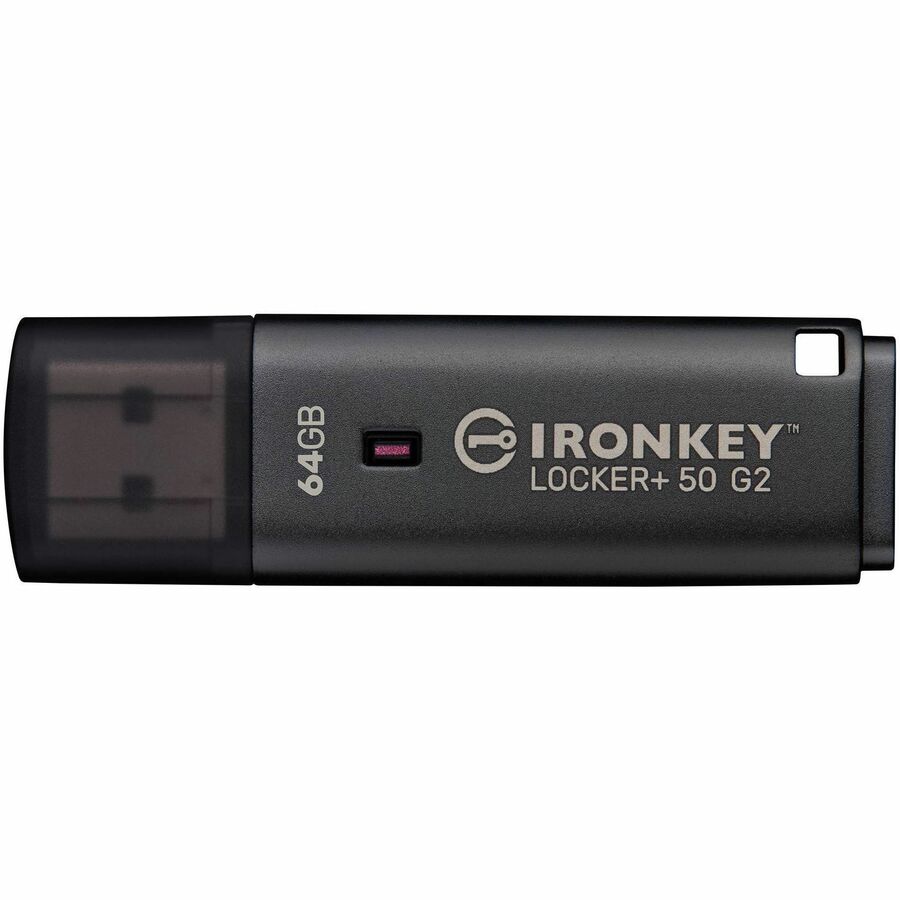 Kingston IronKey Locker+ 50 G2 64GB USB 3.0 Flash Drive, IKLP50G2/64GB