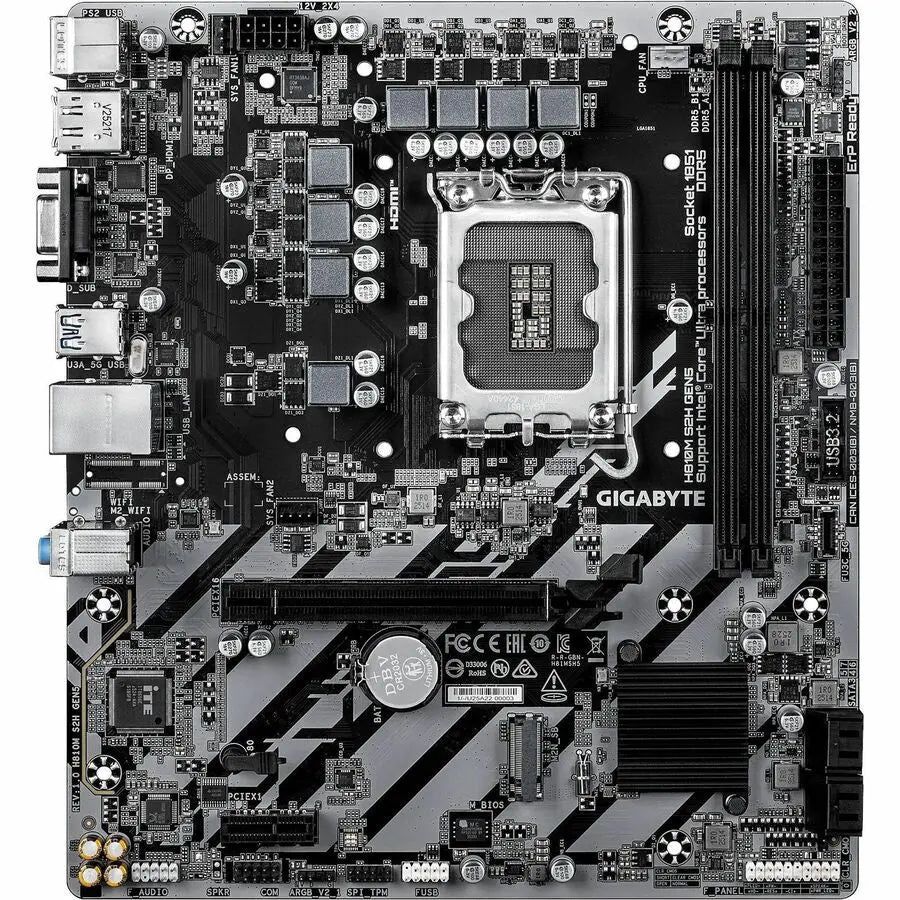 GIGABYTE Ultra Durable H810M S2H GEN5 Gaming Desktop Motherboard with PCIe 5.0 and LGA-1851 Socket