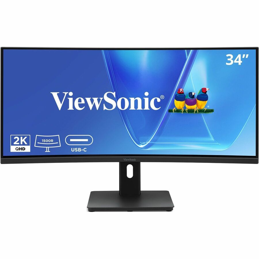 ViewSonic VG3409C 34-Inch Ultrawide Curved IPS Monitor with 96W USB-C and 120Hz Refresh Rate
