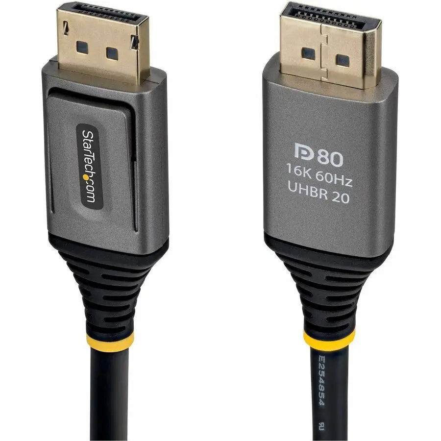 StarTech.com 3ft DisplayPort 2.1 Cable (DP21V-3F-DP80-CABLE) for 8K/4K UHD Monitors, VESA Certified DP80 DisplayPort Cable