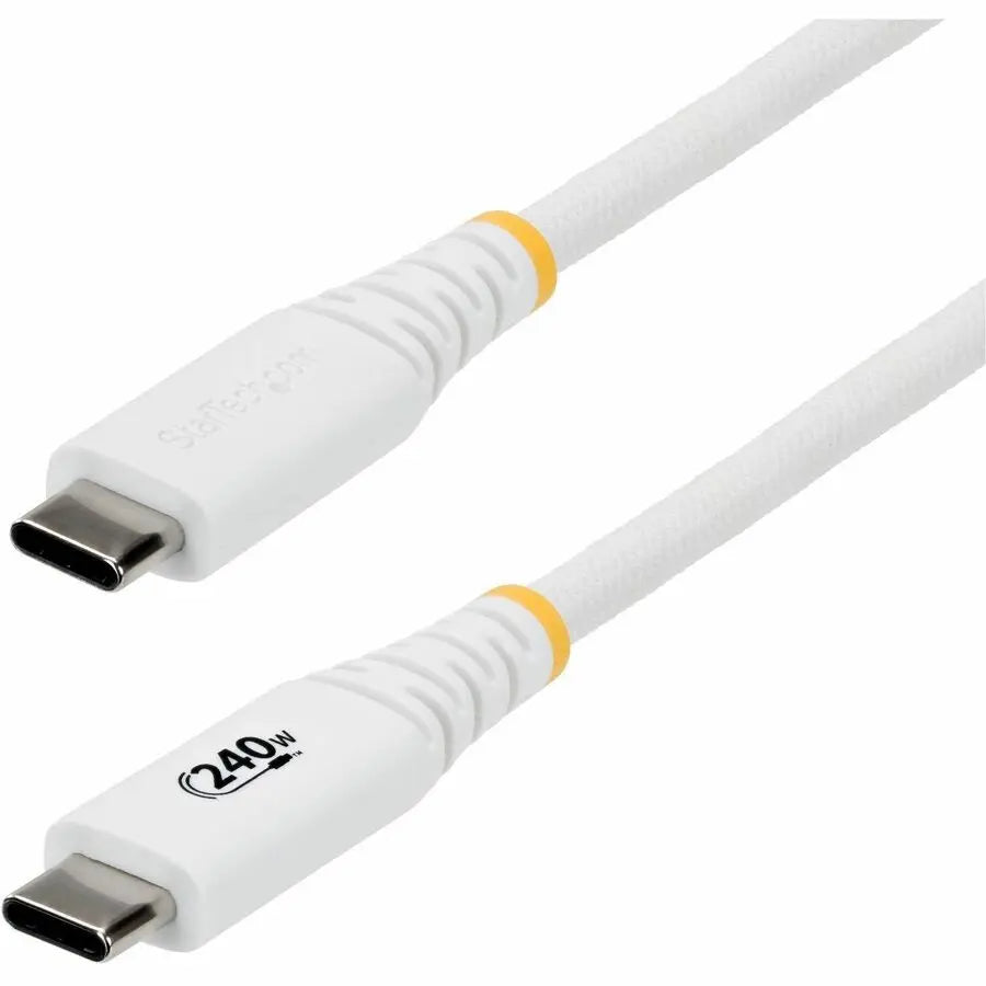 StarTech.com 10ft USB-C Charging Cable with 240W Power Delivery, White