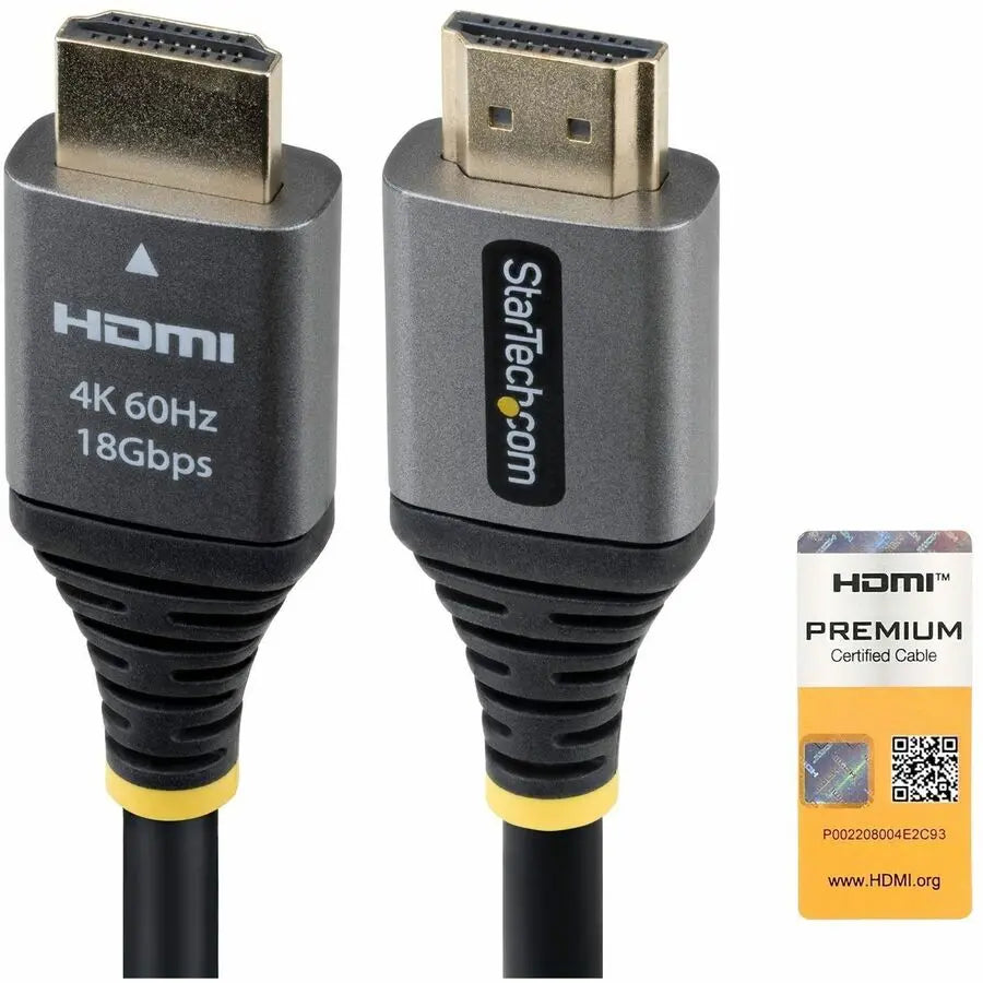 StarTech.com 8ft Premium Certified High Speed HDMI Cable with 4K 60Hz Support and HDR