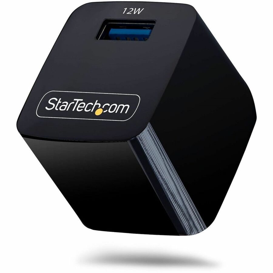 StarTech.com 12W USB-A Wall Charger with Foldable Prongs for Smartphones and Tablets