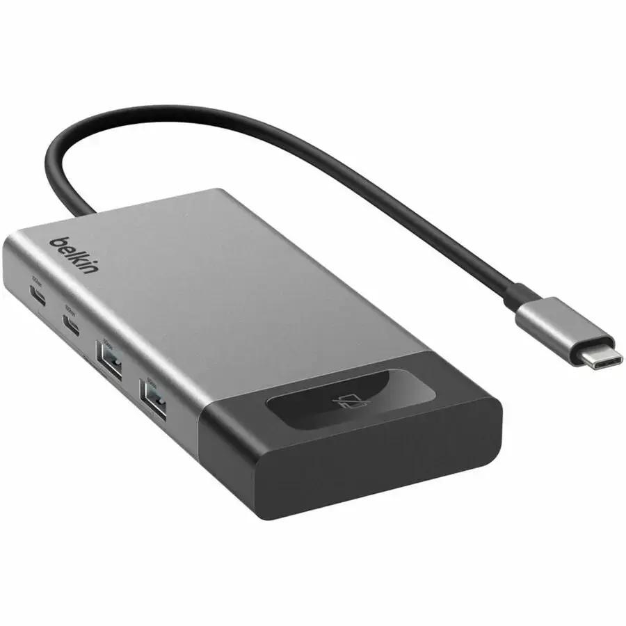 Belkin Connect 8-Port Dual Display USB-C Hub - Portable Docking Station with 4K Video, 100W Power Delivery, Ethernet, and Privacy Button by Belkin International, Inc