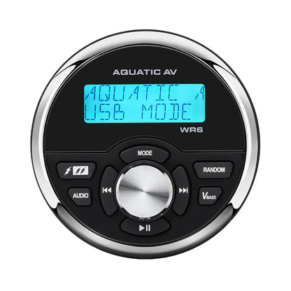 Aquatic AV WR6 Wired Remote Control for 6-Series Marine and Outdoor Audio