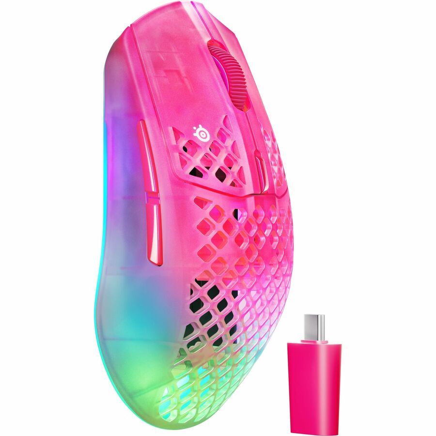 SteelSeries Aerox 3 Wireless Gen 2 Gaming Mouse, Magenta Haze, Part Number 62716