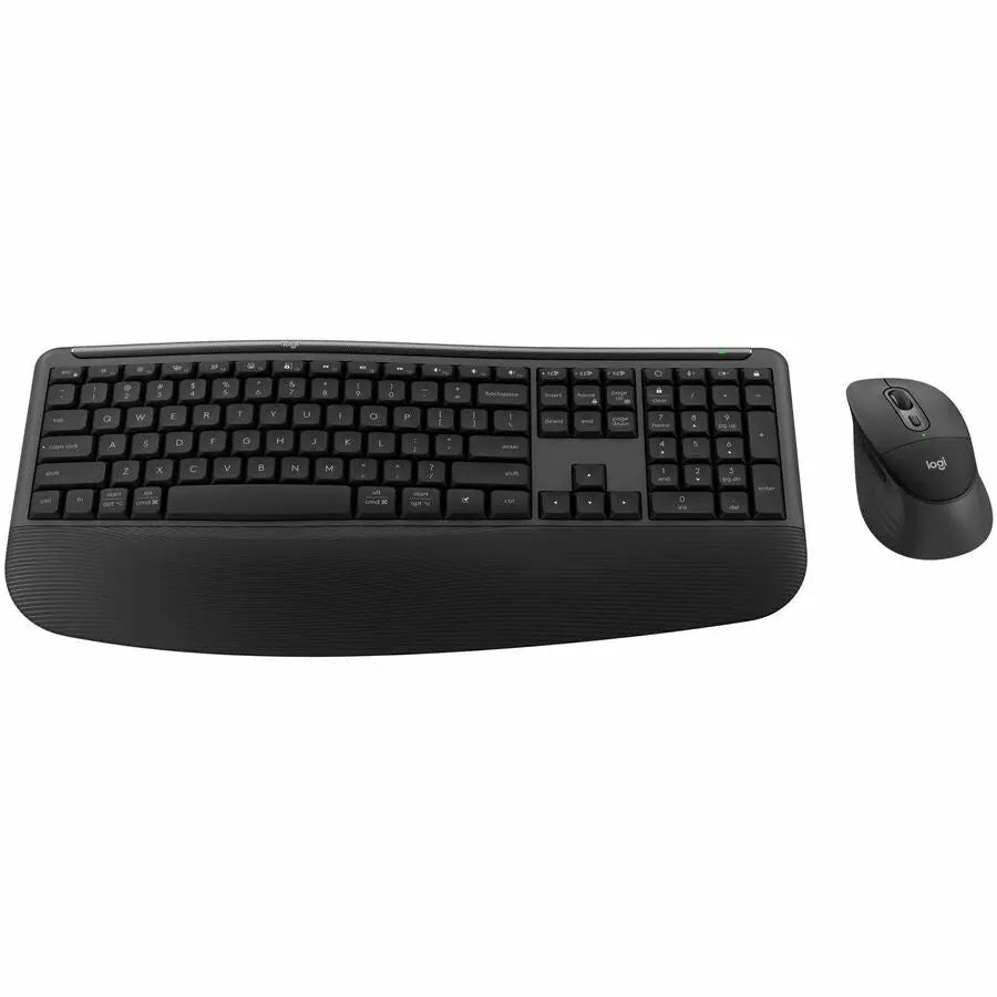 Logitech Signature Comfort Plus MK880 Wireless Keyboard and Mouse Combo, Full-Size with Palm Rest, Black