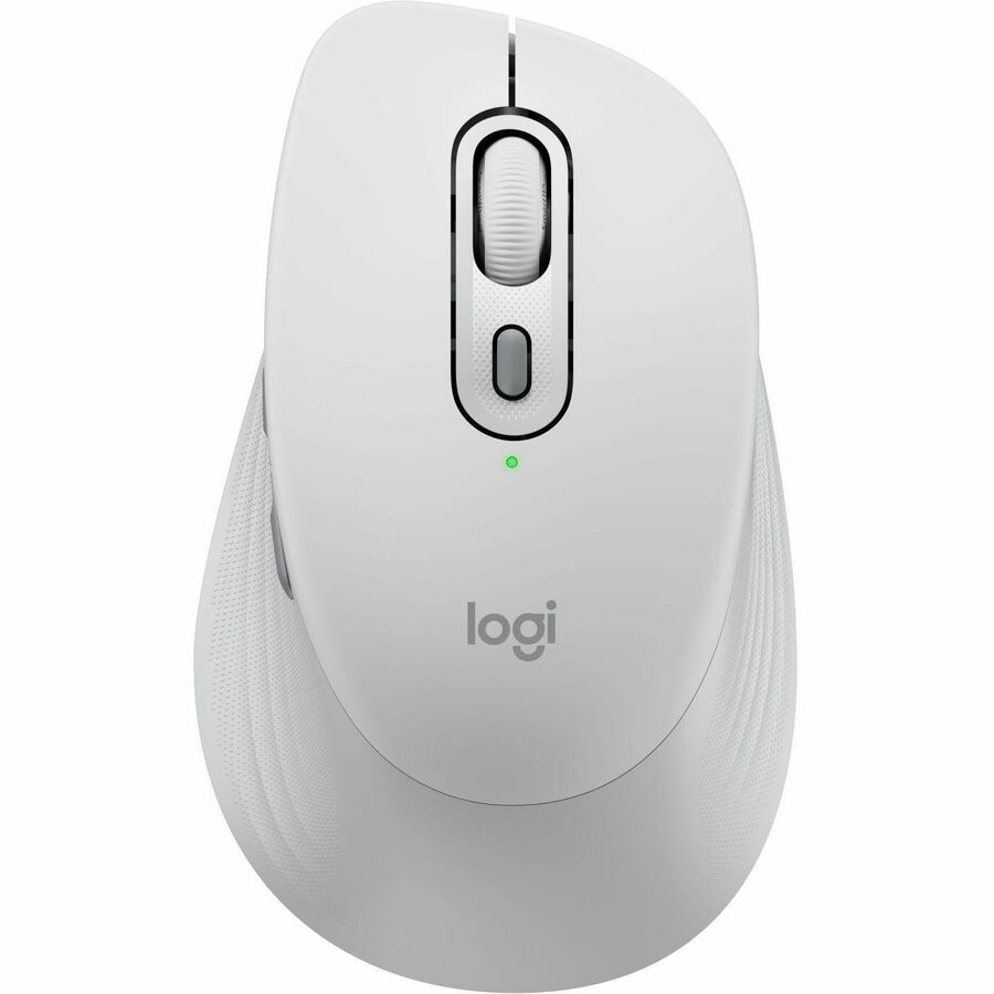 Logitech Signature Comfort M840 L Wireless Mouse - Bluetooth, Silent Clicks, SmartWheel, Customizable Buttons - Off White