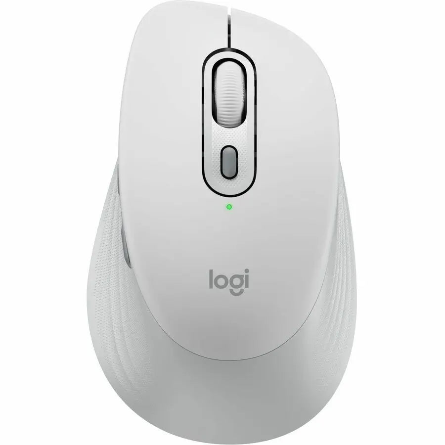 Logitech Signature Comfort M840 L Wireless Mouse - Bluetooth, Silent Clicks, SmartWheel, Customizable Buttons - Off White