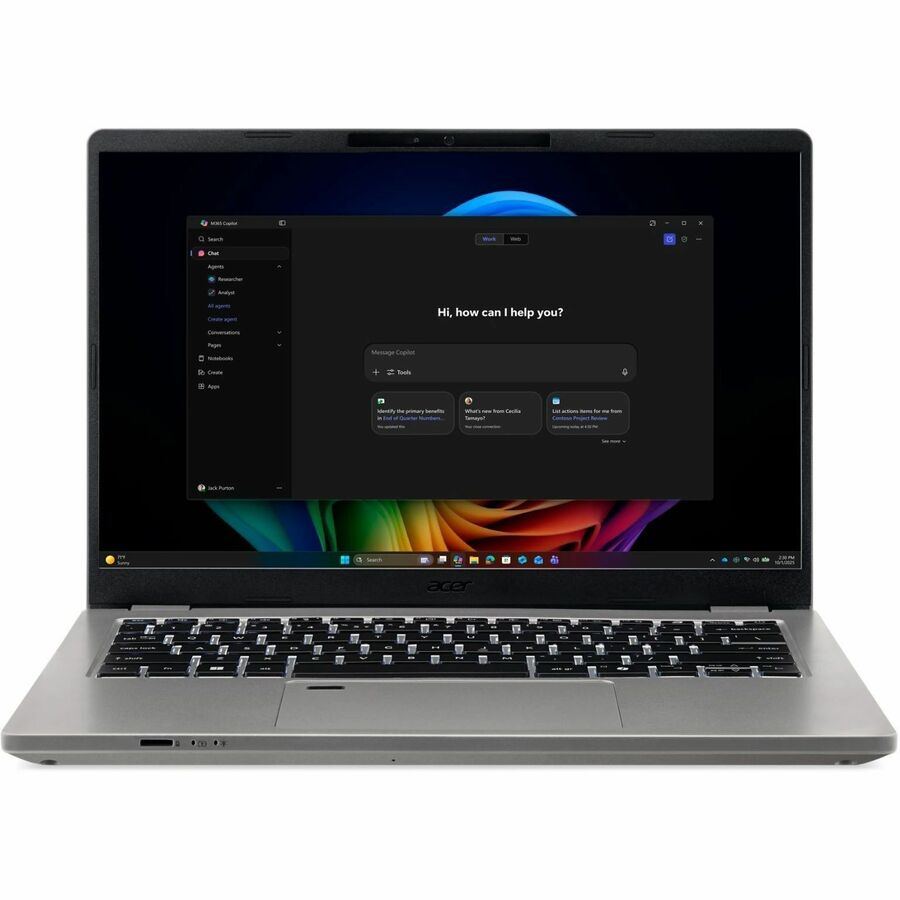 Acer TravelMate P4 14 AI TMP414-56-79JC Copilot+ PC Notebook, Intel Core Ultra 7, 16GB RAM, 512GB SSD