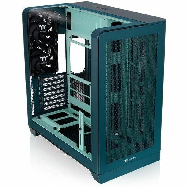 Thermaltake View 390 Air Transformative Teal Mid Tower PC Case with Tempered Glass Side Panel and RGB LCD Display