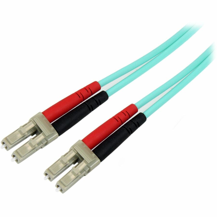 StarTech.com A50FBLCLC8 LC to LC OM3 Multimode Fiber Optic Cable, Aqua, 26.2 ft