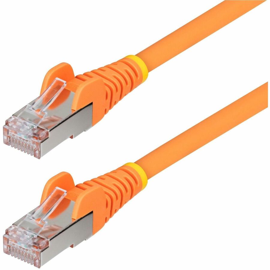 StarTech.com Cat6a Shielded Snagless Ethernet Cable, LSZH, Orange, NLOR-7F-CAT6A-PATCH