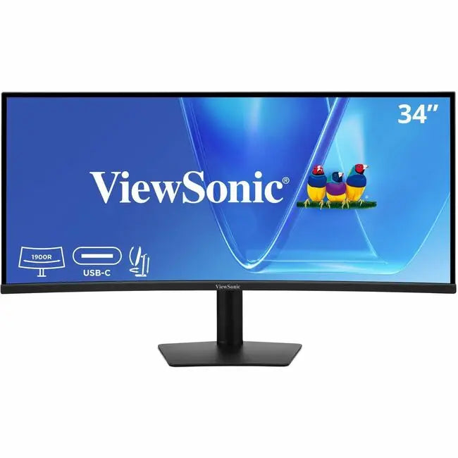 ViewSonic VG3420C 34-Inch UWQHD Curved Monitor with USB-C and HDR10 for Enhanced Productivity